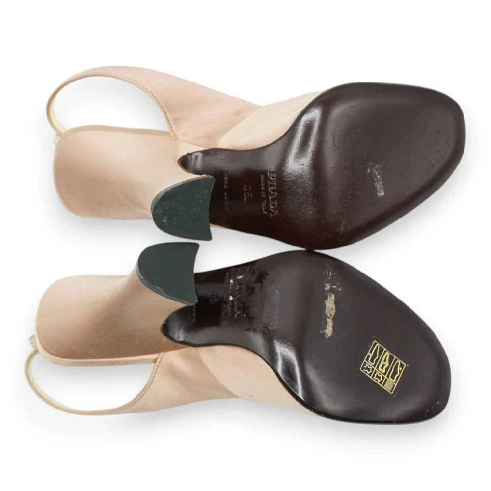 Prada‎ Platform Shoes Womens Peep Toe Heels Made in Italy Size EUR 35 / US 5